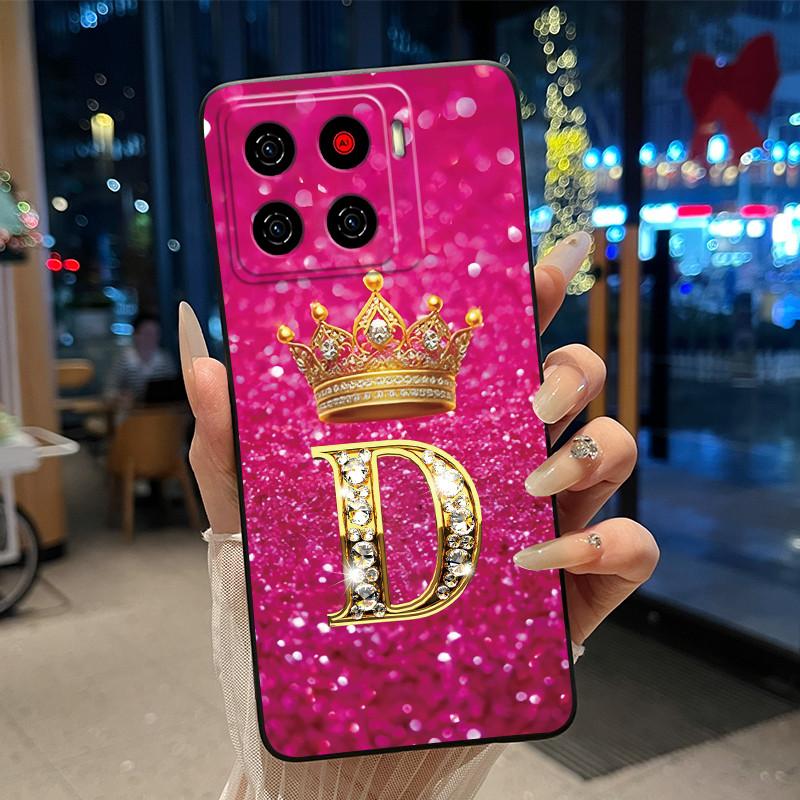 Для ZTE Blade A56 (Z2473)/Nubia A56 Роскошный Чехол-буклет с буквой 'A' для ZTE Blade A56 Pro Мягкий Силиконовый Черный Чехол Ударопрочный Корпус