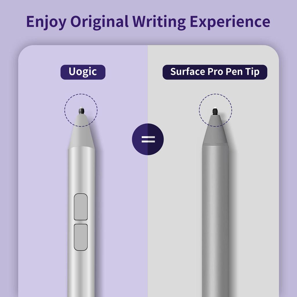 Uogic Surface Pen Tip Refill Set of 3 HB Type Surface Pro 2017 Pen Pro Pro 4 Surface Pen Compatible (Surface 5) (Model 1776) /Surface Pen/Uogic