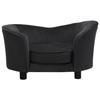 Canapé pour chien - vidaXL - Noir - 69x49x40 cm - Similicuir - Peluche douce