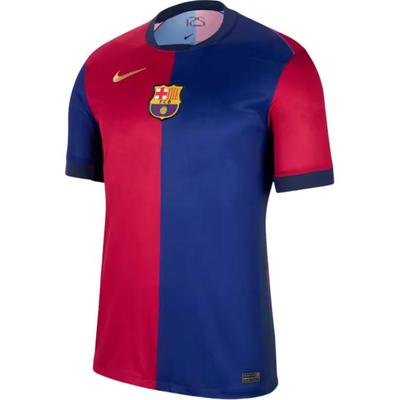 Dri-FIT ADV 24-25 Barcelona Home Player Version Быстросохнущая облегающая футболка с коротким рукавом унисекс, топы красного и синего цвета FN8775-455
