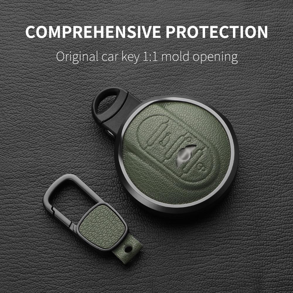 Metal and Leather Car Key Case Cover For Bmw Mini COOPERS ONE JCW CLUBMAN Countryman R55 R56 R57 R58 F56 F55 F54 F57 F60 R59 R60