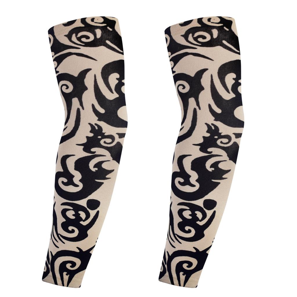 Simulation Tattoo Arm Sleeves Sunproof Arm Covers for Outdoor Enthusiasts Sport Accessory Driving Cycling Arm Protectors