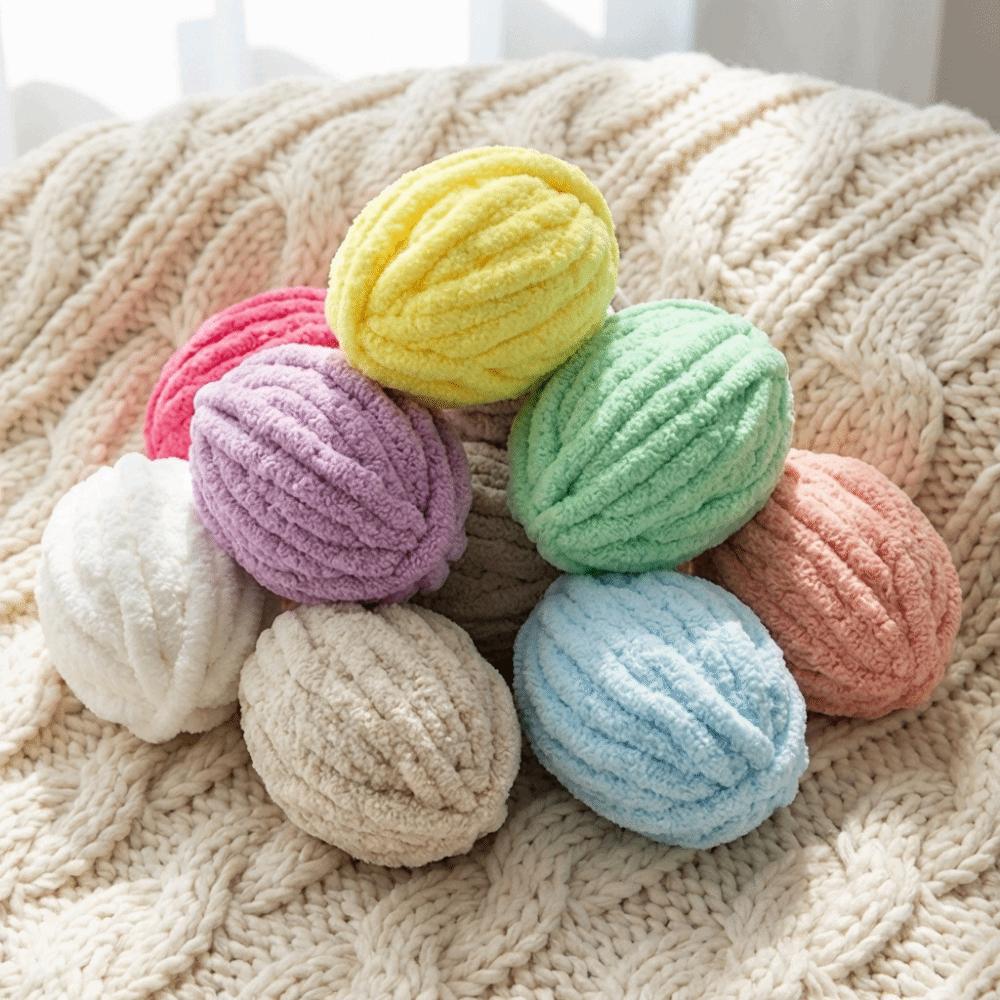 Multi-color Thick Yarn Ball Chenille Hand Knitting Yarn Icelandic Scarf Yarn Scarf Knitting
