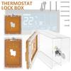 Замок на термостатическую коробку с 2 ключами, прозрачная защитная крышка для платы прибора, водонепроницаемая, для установки на стену, простая установка