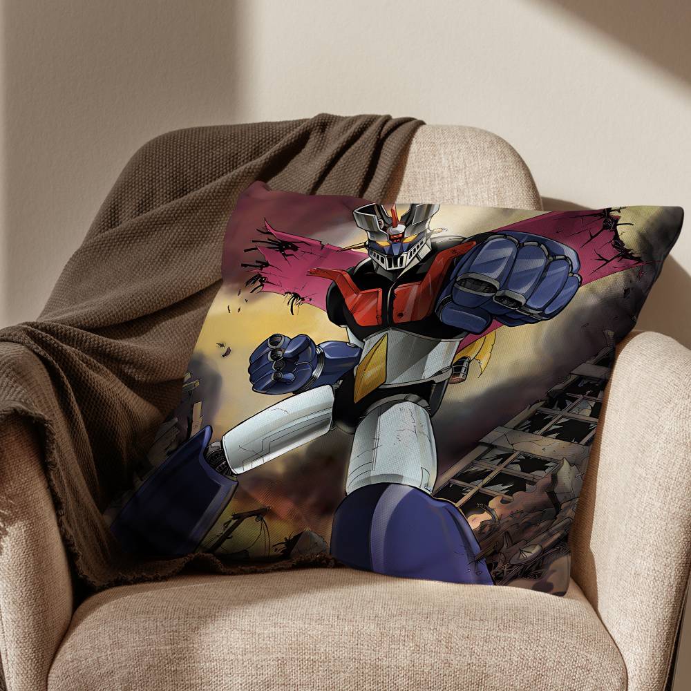 Alloy UFO Goldorak Grendizer Pillow Case Pillow Case Living Room Sofa Cushion Cover Suitable For Home Bedroom Room Decoration