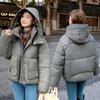 2025 New Down Cotton Jacket Women's Fashion Hooded Short Cotton Jacket Loose Winter Korean Cotton Jacket Thickened Bread Jacket