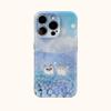 Blue Flower CatsFor Magnetic Phone Case for IPhone 17 16 15 14 13 Pro Max Plus Single Double-layer Tough Case