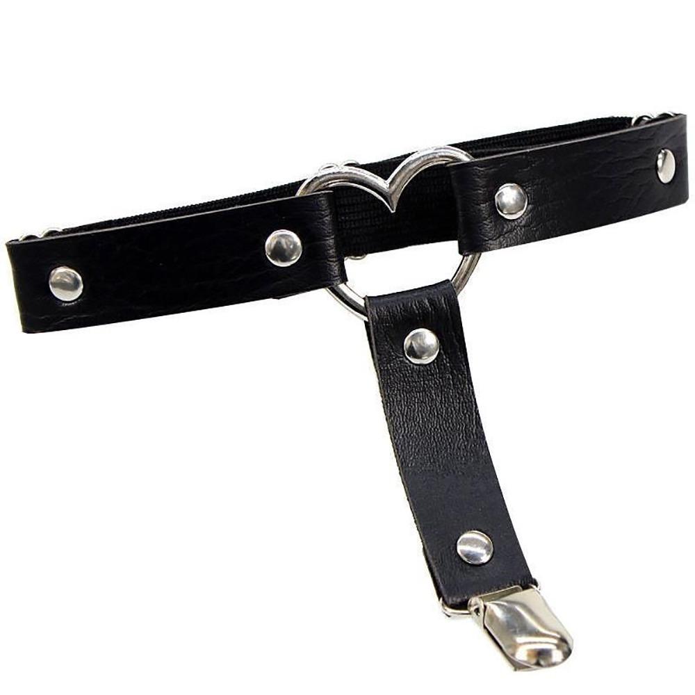 1 шт. Черное сердце Подвязка на ногу Эластичные ремешки Набедренная шлейка Чулки Панк Готические аксессуары