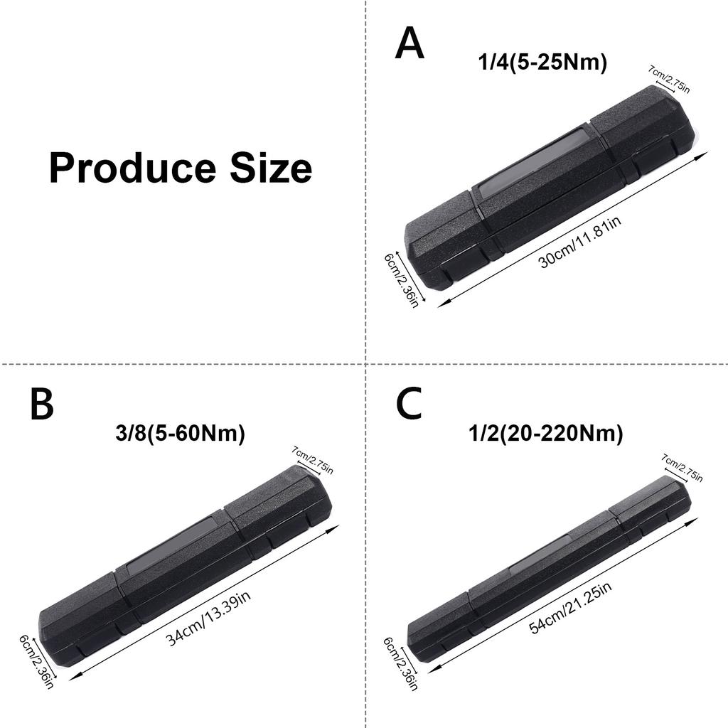 High Strength Steel Torque Wrench Tool 5-25Nm 5-60Nm 20-220Nm Comfortable Grip Handle for Automotive Factory Maintenance