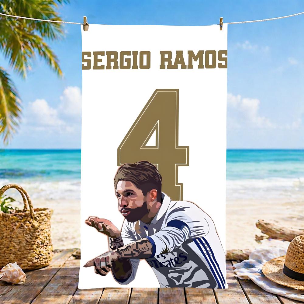 S-SergioRamos-S Полотенце Микрофибра пляжное полотенце, быстросохнущее, не прилипает песок, ультратонкое волокно, супермягкое.