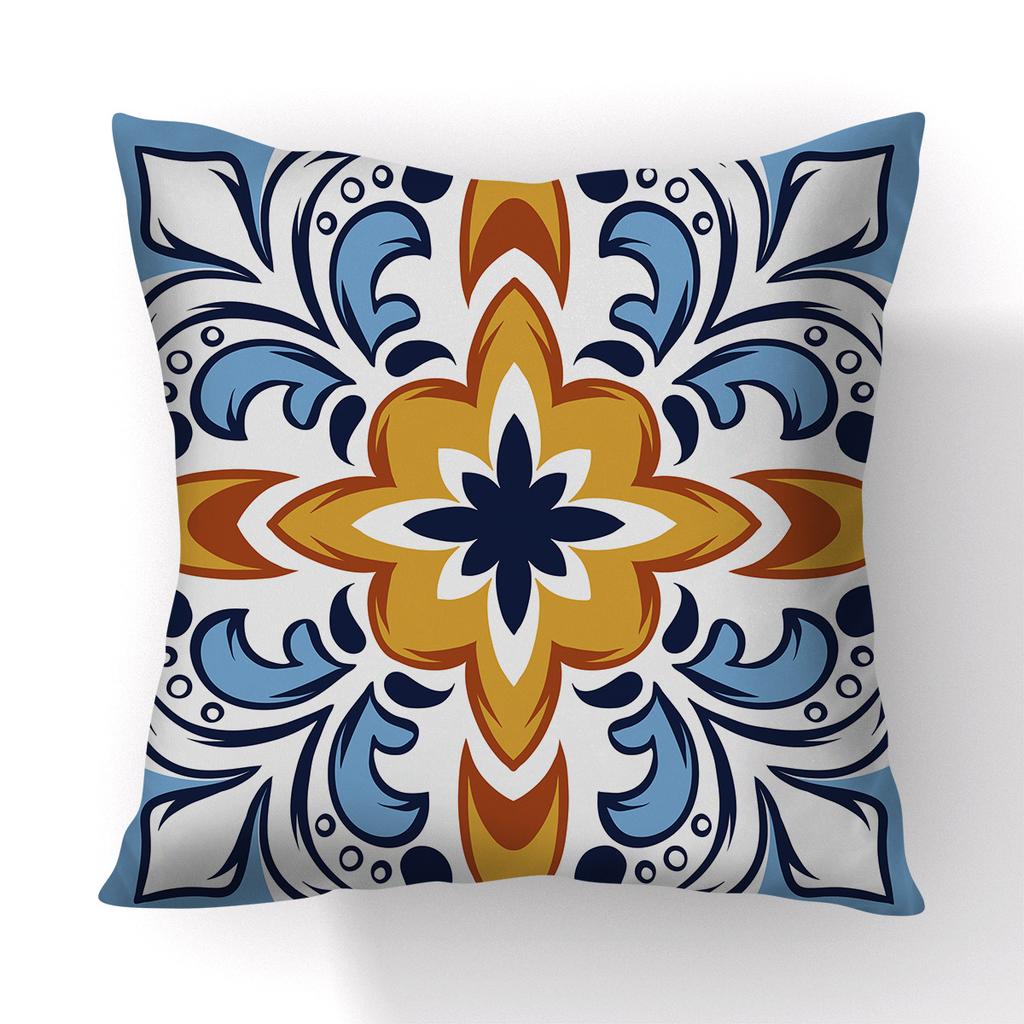 Nordic Ethnic Style Mandala Digital Printed Square Pillow Cover Linen Sofa Pillow Cushion Cover Home Furnishings