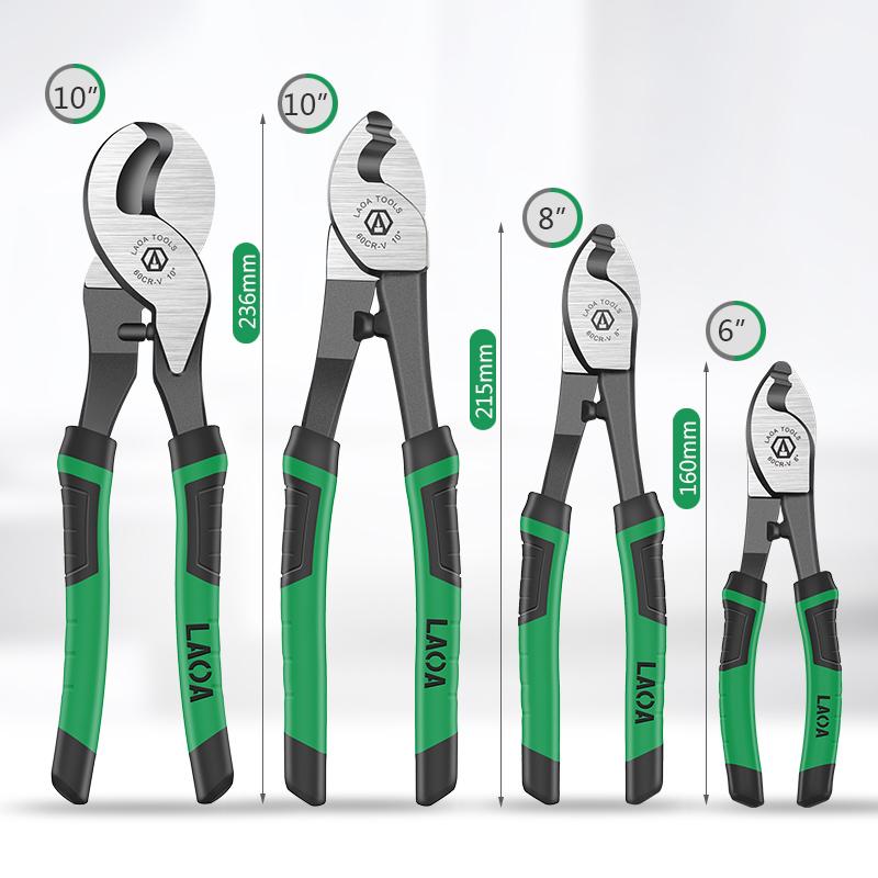 LAOA Практичные многофункциональные кусачки для кабеля, зачистки проводов, CR-V, инструмент для резки электрооборудования, 6 дюймов, 8 дюймов, 10 дюймов, плоскогубцы для резки кабеля