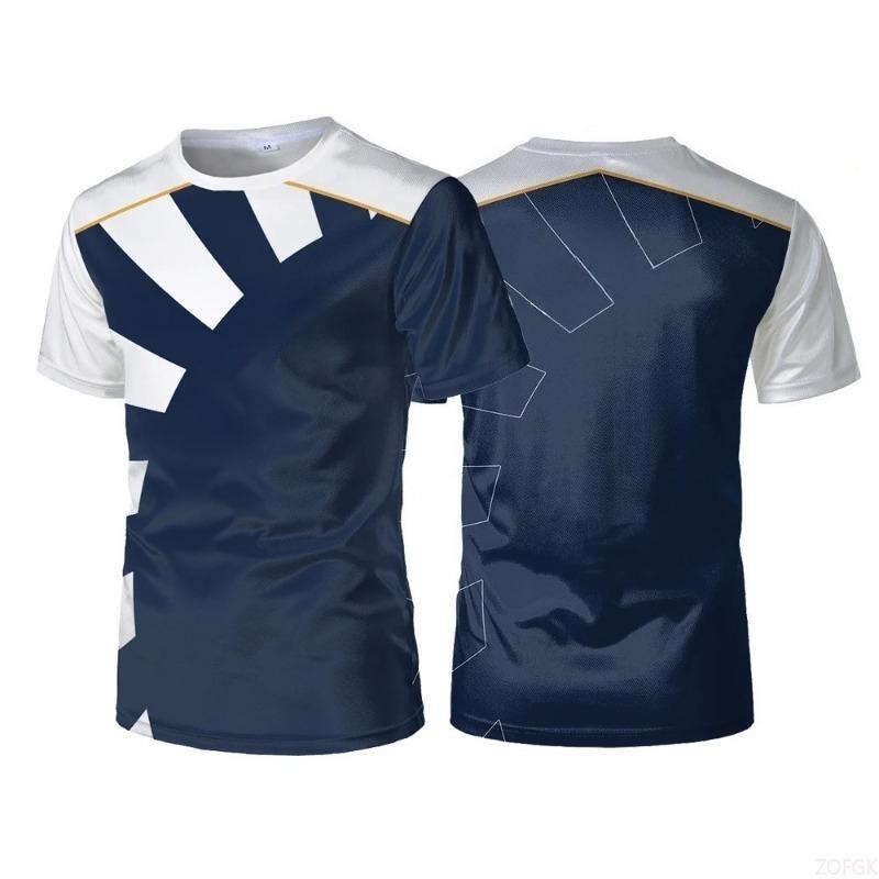 Fashionable Geometric Pattern 3D Printed T-shirt for Summer Men's Casual Short Sleeved Clothing, Personalized Street Comfortable Round Neck Sportswear
