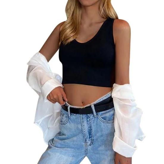 Women Vest Bra Cross Back V Neck Push Up Padded No Steel Ring Detachable Chest Pads Solid Color Yoga Bra Female Underwear