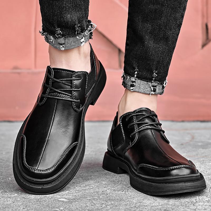 Брендовые мужские повседневные кожаные туфли, классические трендовые удобные туфли-оксфорды, британская мода, мужские деловые туфли 2024 года, новинка ручной работы