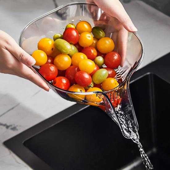 Многофункциональная сливная корзина с дренажным носиком, съемная пищевая пластиковая сушилка для фруктов и овощей, миска для мытья посуды, контейнер для кухни