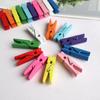 50pcs Colorful Clothes Pegs Pins Multi-Purpose Clothes Clips Crafts Wooden Clip  Home Decoration