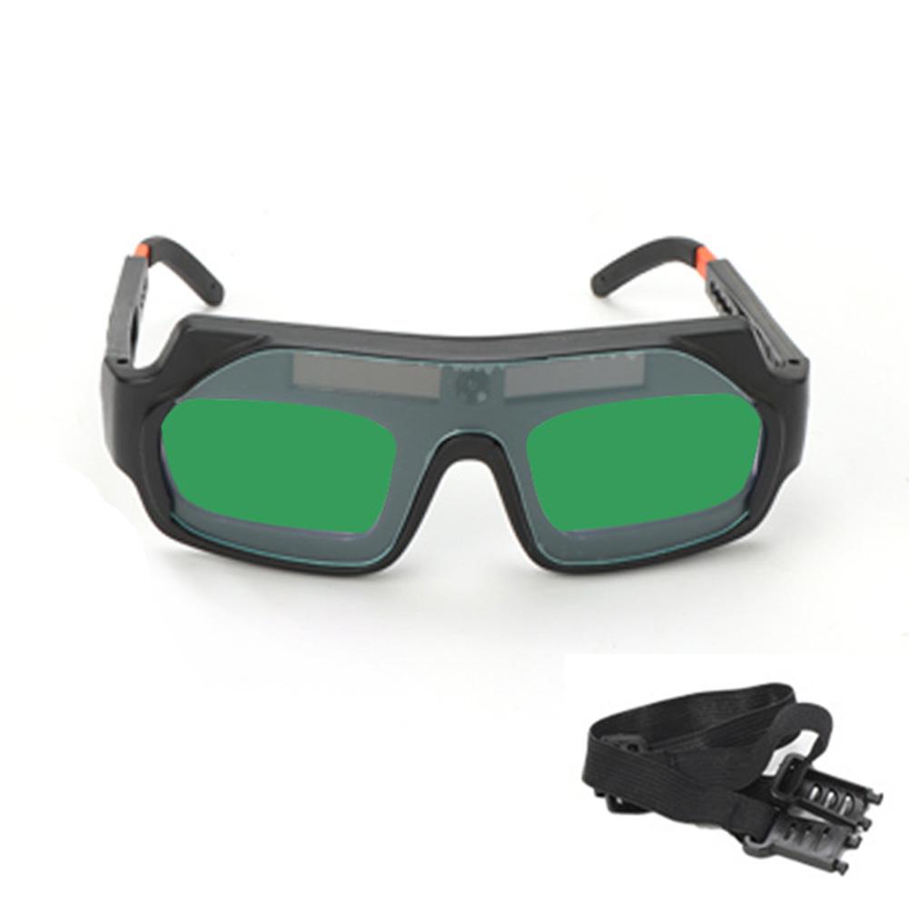 1Pair Protective Glasses Solar Automatic Dimming Welding Mask Auto Welding Goggles with View True Color for Wide
