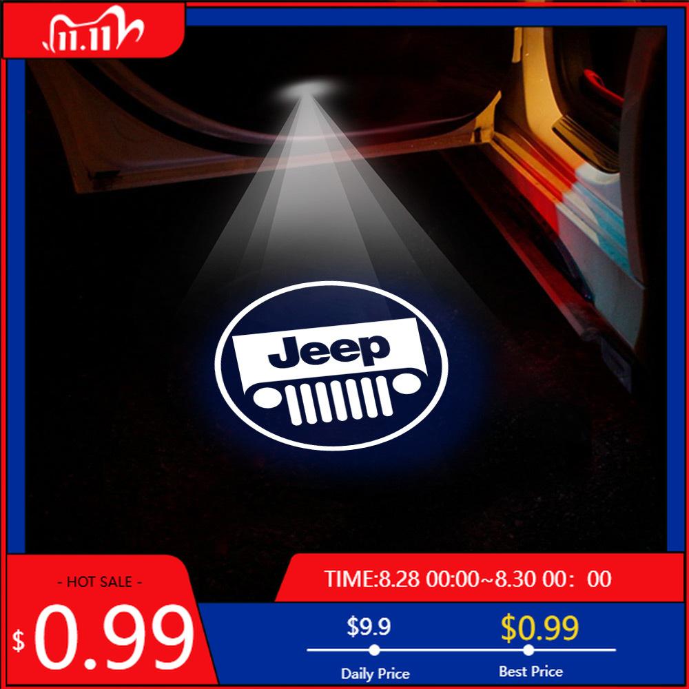 Cup Holders 1/2PCS Car HD Projector Lamp Auto Door Welcome Wireless Light LED For JEEP Grand Cherokee JK Renegade Compass Wrangl MWGHF1