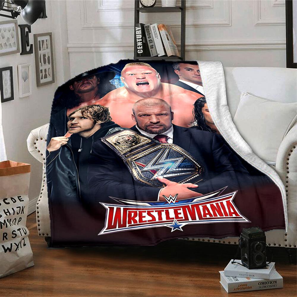 Wrestlemania Blanket Comfortable Great for Bed Livingroom Couch for All Seasons Digital Print Perfect Gift for Relatives and Friends