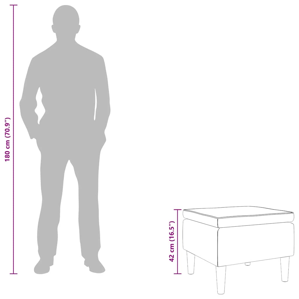 Footstool with Wooden Legs Dark Green Velvet