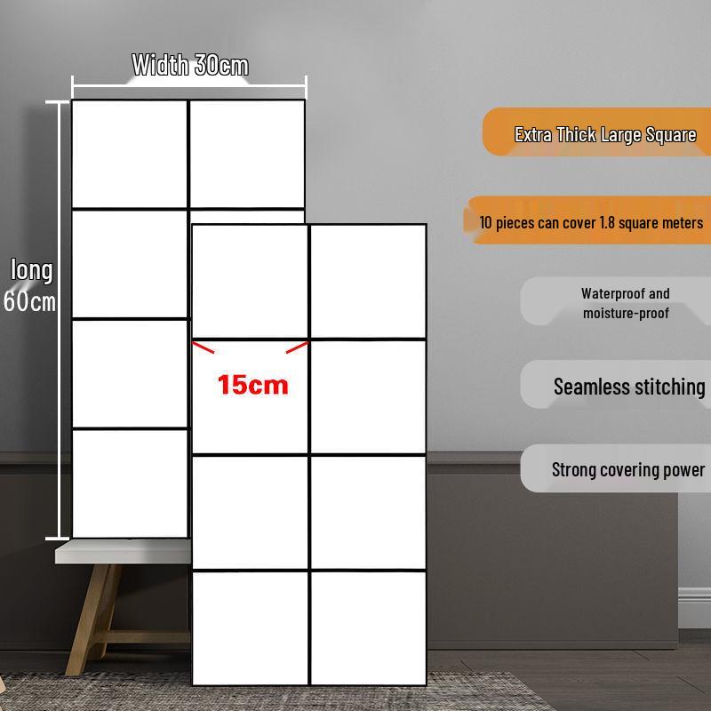 Скандинавский стиль Черно-белая плитка в клетку Самоклеящаяся наклейка на стену для декора магазина молочного чая и закусок.