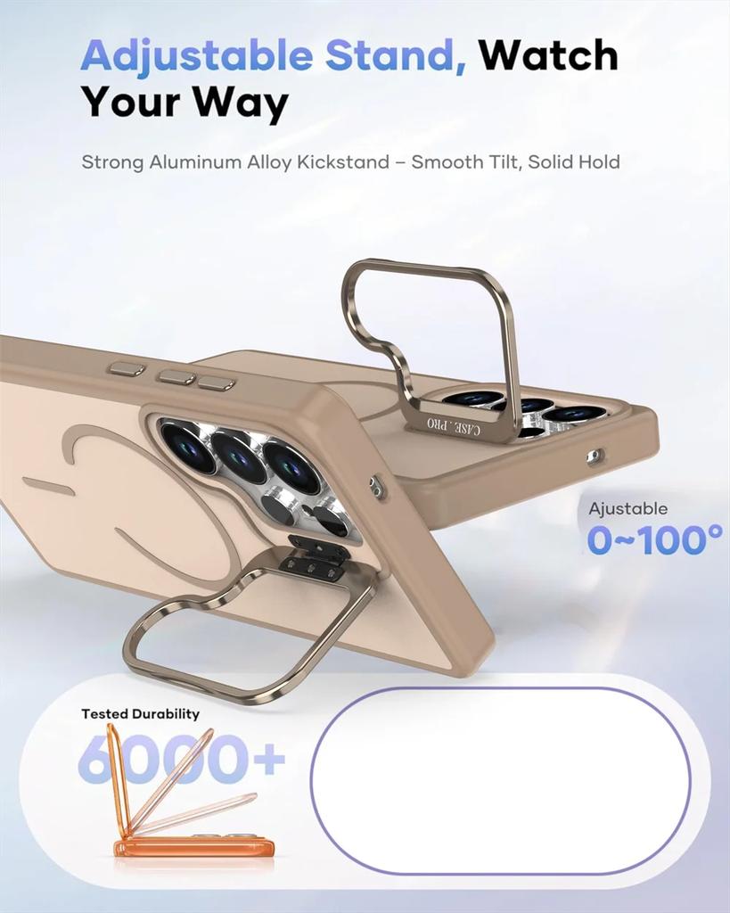 For Magsafe Magnetic Metal Stand Case For Samsung S26 S25 S24 Ultra Plus S25FE S24FE A37 A56 A36 A26 A16 Liquid Silicone Cover