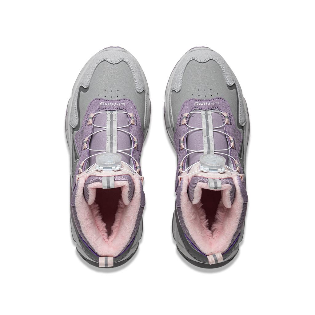 Li Ning Kids Fashion Versatile Simple Trendy Personality Non-Slip Shock Absorbing Wear-Resistant Warm Casual Shoes Kids Casual Shoes YKCU172-32