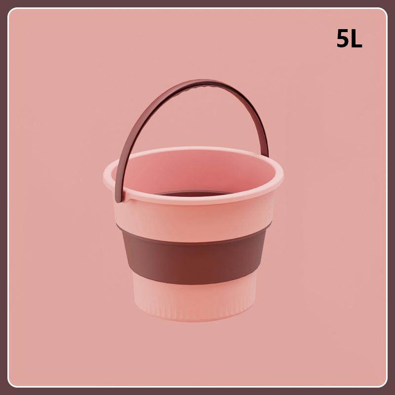5/10/17L Collapsible Bucket Outdoor Fishing Camping Space Saving Portable Folding Car Wash Bucket Bathroom Kitchen Bucket