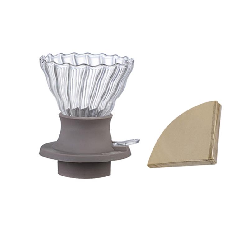 Кофейный набор V60 Стеклянный кофейник Кофейный фильтр Чашка для кофе Фильтрующая бумага Утолщенный стеклянный фильтр Кофейник