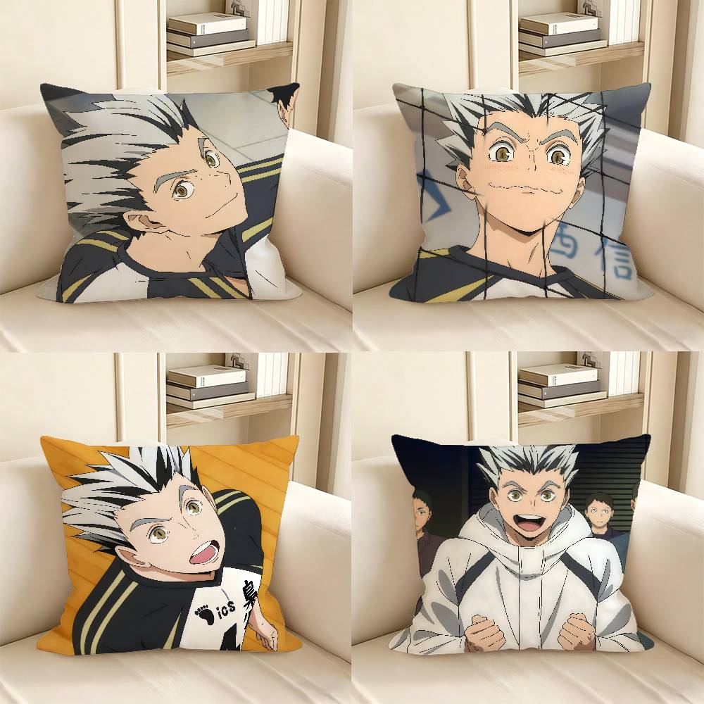1pc Koutarou Bokuto Haikyu!! Pillow Case Fashion Square Pillowcase Bedroom Sofa Room Ins Decoration Leisure