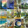 DIY Forest Tree 5D Diamond Painting Full Round Drill Scenic Diamond Embroidery Cross Stitch Mosaic Kits Wall Art Home Decor