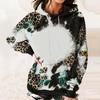 Женский повседневный модный принт, удобный пуловер с длинными рукавами и капюшоном