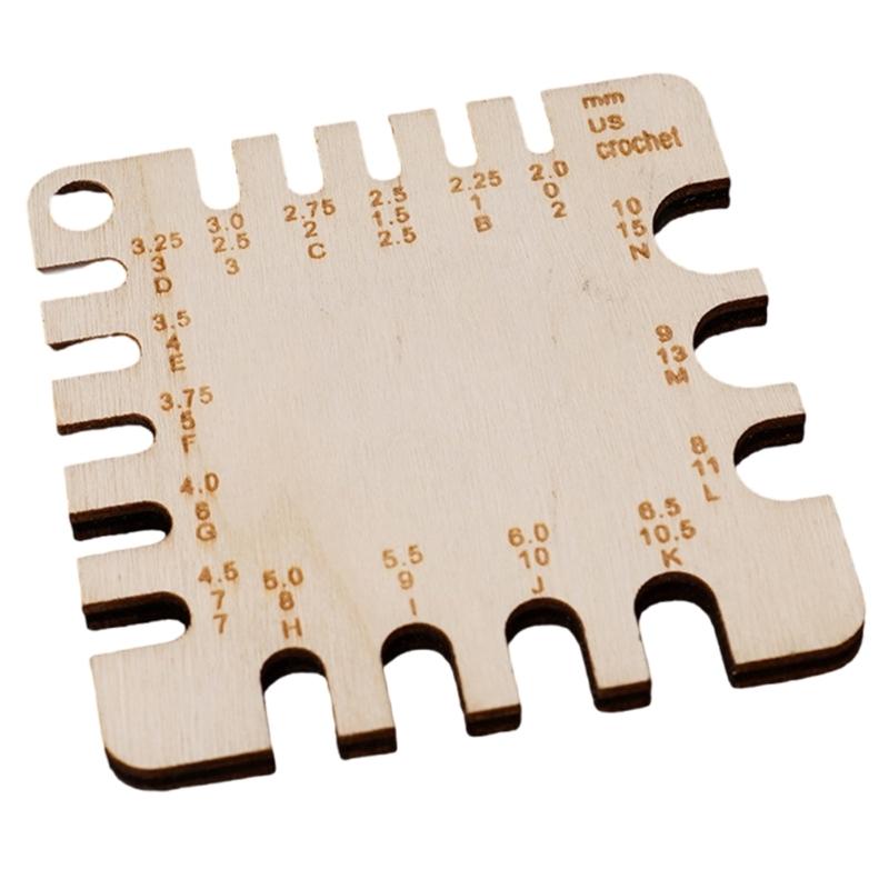 Деревянный калибр спиц, линейка для вязания, инструмент для вязания, инструмент для измерения вязания, линейка для вязальщиц, аксессуары для вязания крючком