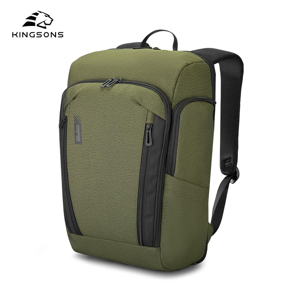 Men Backpack Kingsons For 15.6 Inch Laptop 180° Open 2025 New Concise Casual Waterproof College Student Boys School Bag