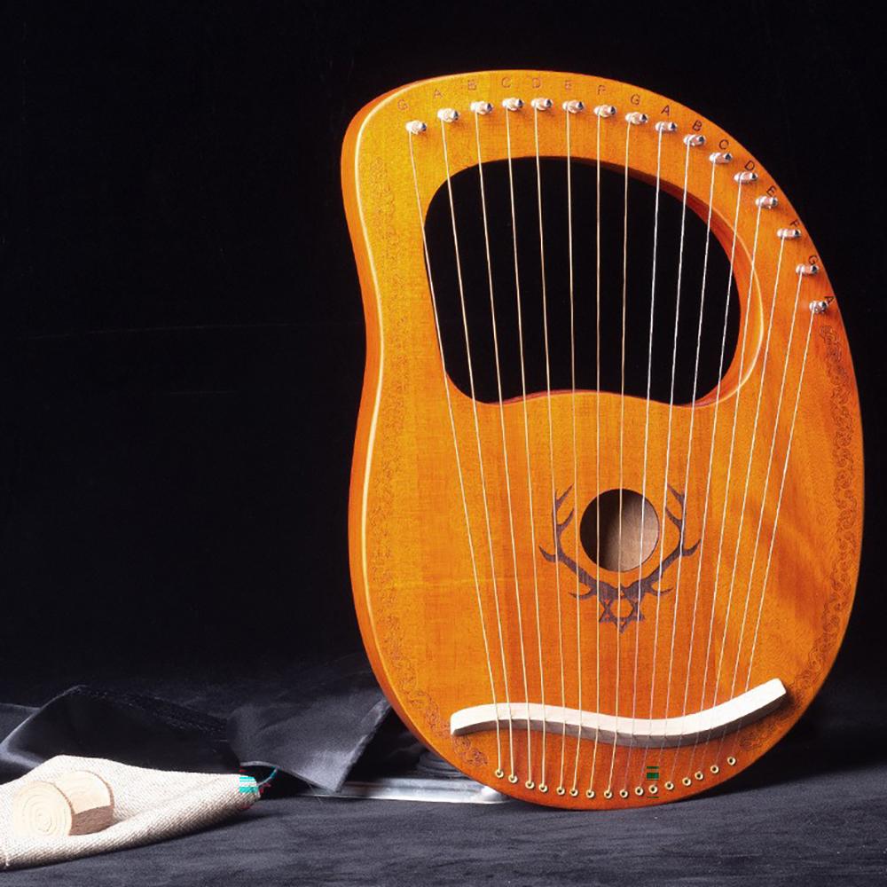 21 Strings Lyre Harp 19 16 strings Mahogany Spruce Wood Portable Harp Piano Musical Instrument With Spare Strings