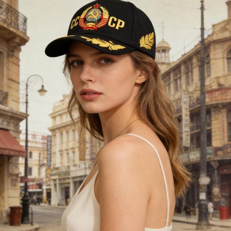 Хлопковая бейсболка с вышивкой "СССР", регулируемая, модная, для улицы, для мужчин и женщин