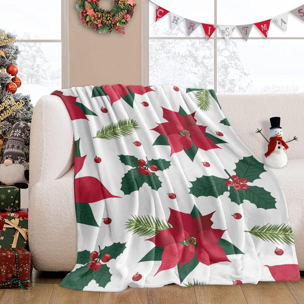 Christmas Gnome Friends Flannel Blankets New Year Awesome Throw Blankets for Home Hotel Sofa 200x150cm Rug Piece