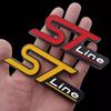 KFLV8 2pcs 3D  ST-Line metal automotive stickers for the  middle grill rear and fender, applicable to Ford  car serials