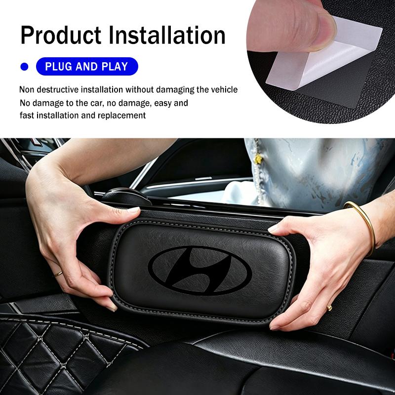For Hyundai Car Interior Leg Knee Rest Pad Leather Cushion Accessories Genesis Azera GDI i10 i20 i30 i40 ix20 ix35 Accent ZZ39