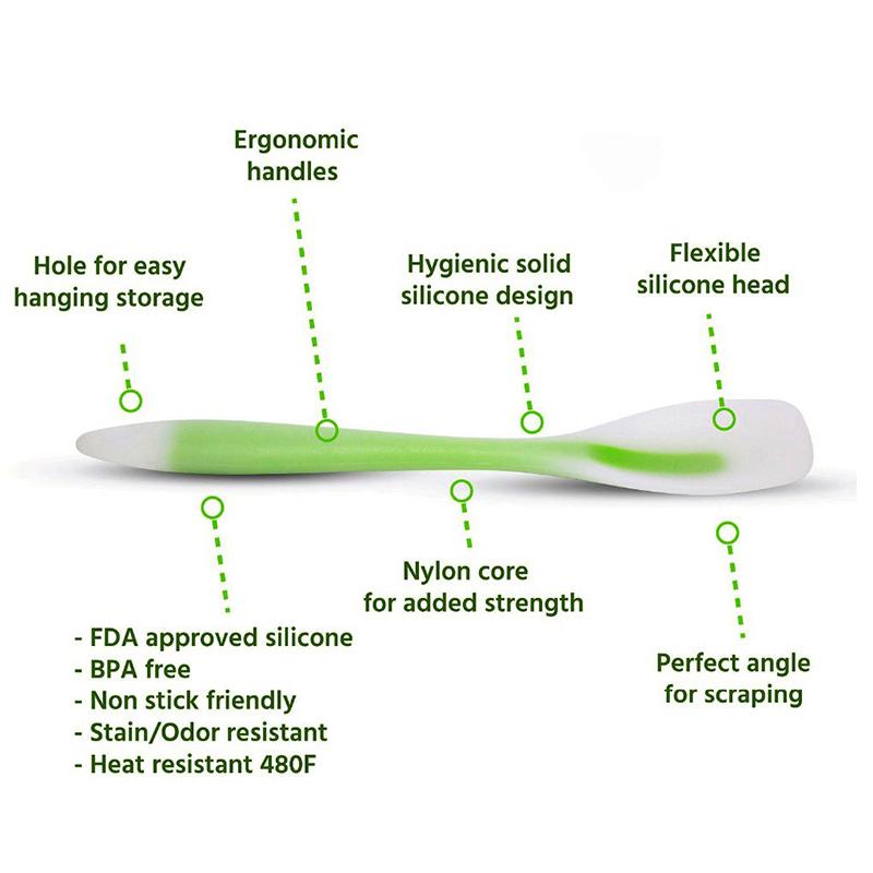 5 шт./компл. пищевой силикон полупрозрачный антипригарный совковый нож ложка кухонная утварь термостойкие кухонные инструменты гаджеты