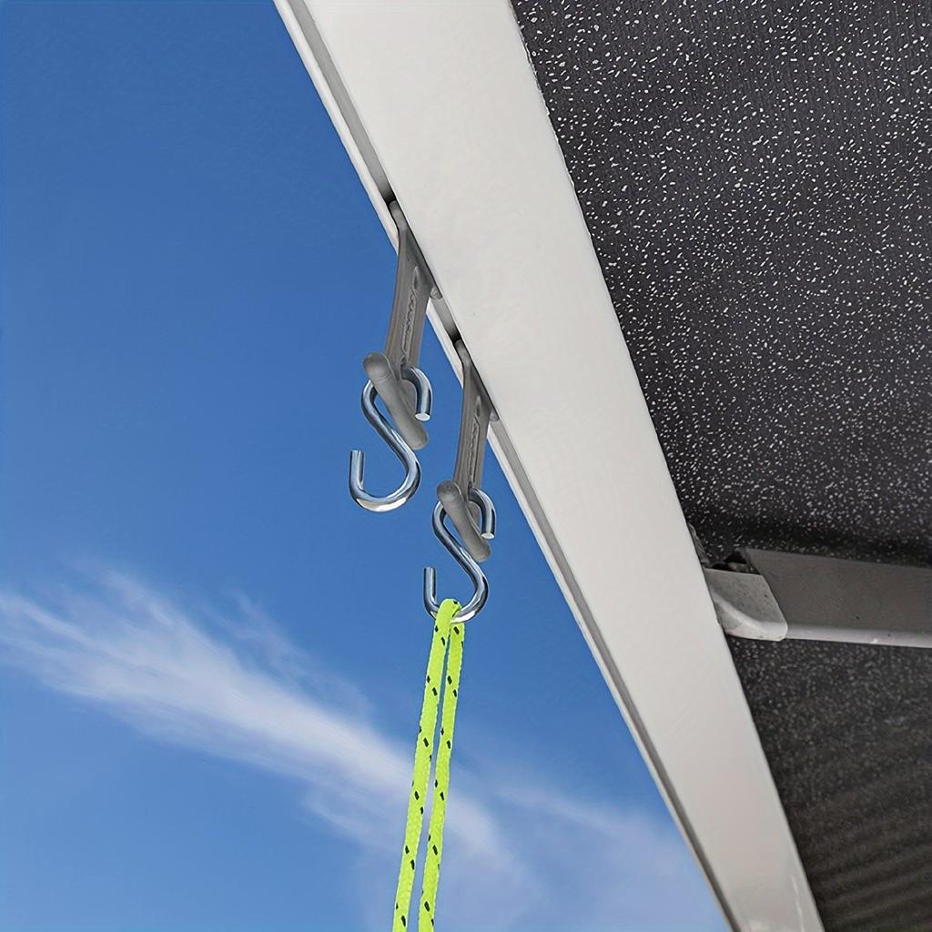 4/8/12/16Pcs S-Shaped Camping Awning Hooks Clips RV Tent Hangers Light Hangers For Caravan Camper Hooks Accessories Outdoor Supplies