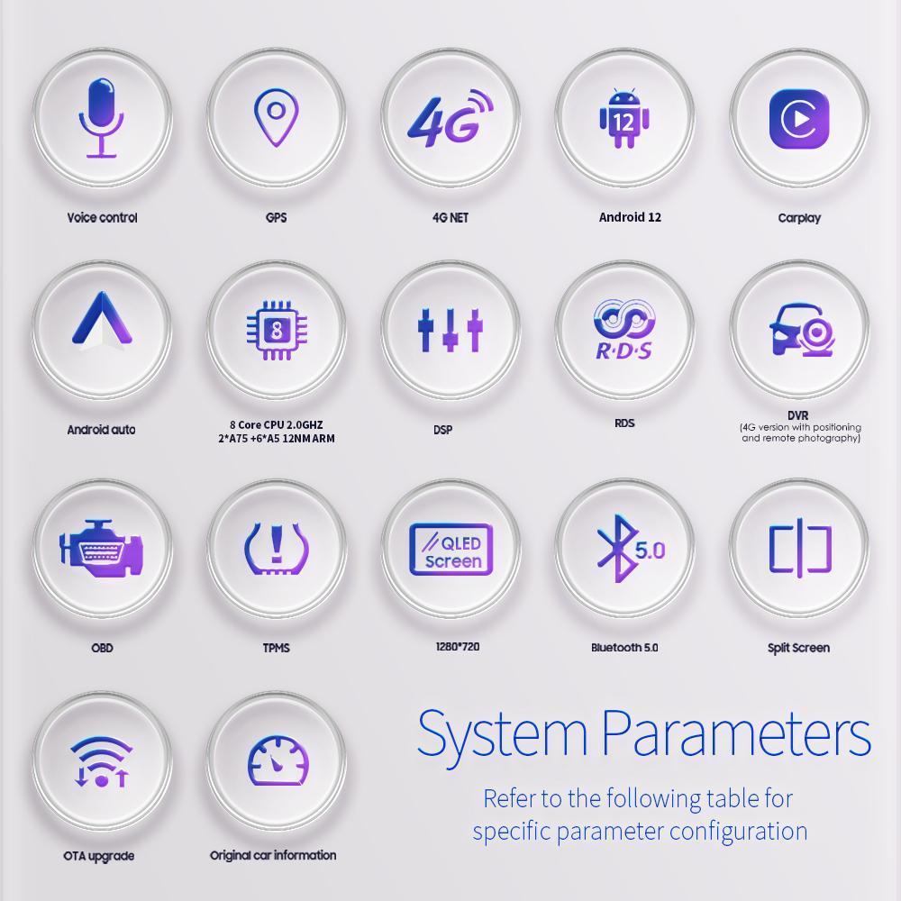 Hizpo 8G+128G 2din Android 12 Car Radio for Citroen C4 C-Triomphe C-Quatre 2004-2014 Multimedia Video 4G Carplay RDS DSP GPS Navigaion  DAB Autoradio