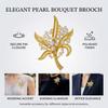 Zinc Alloy Pearl Bouquet Brooch for Clothes Scarf Bag