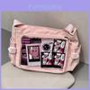 Nylon Transparent Crossbody Bag With Zipper Closure For Daily Use And School Commuting