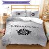 Supernatural 3pcs Bedding Set Duvet Cover Closure Includes 1 Duvet Cover & 2 Pillowcases for All Seasons Bedroom Home Dorm Decor