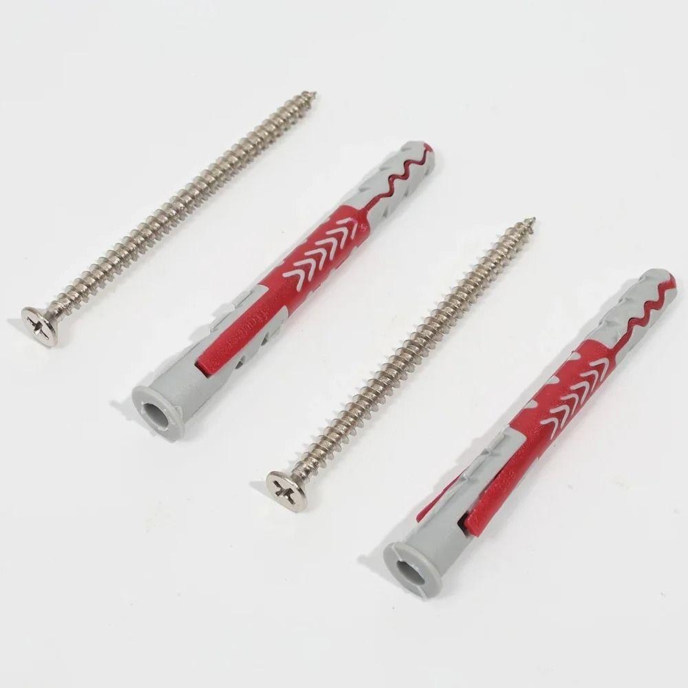 4Sets Two-Color Expansion Screw Serrated Thorny Drywall Drilling Plug  for Hollow Brick Foam Wall