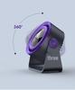 Bladeless Rechargeable Desktop Fan: Ultra-Quiet, Digital Display, High-Speed Turbo, Strong Wind Power.