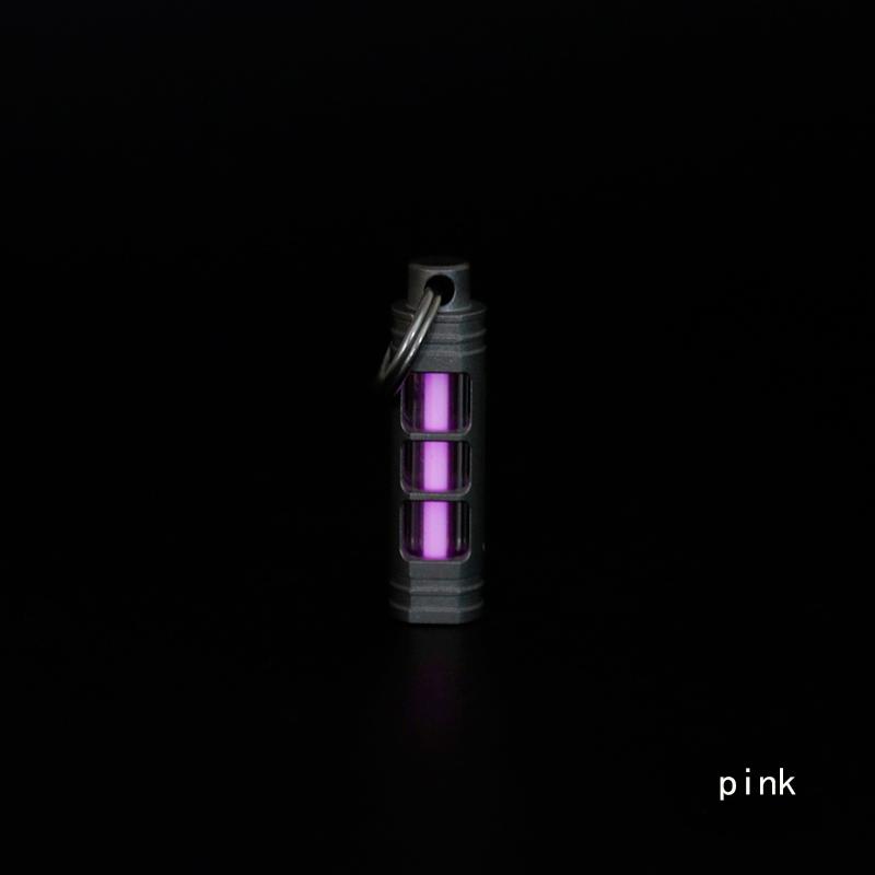 Брелок из титанового сплава с тритиевой трубкой, самосветящаяся тритиевая трахея, подвеска 3,5 * 25 мм, съемный тритий