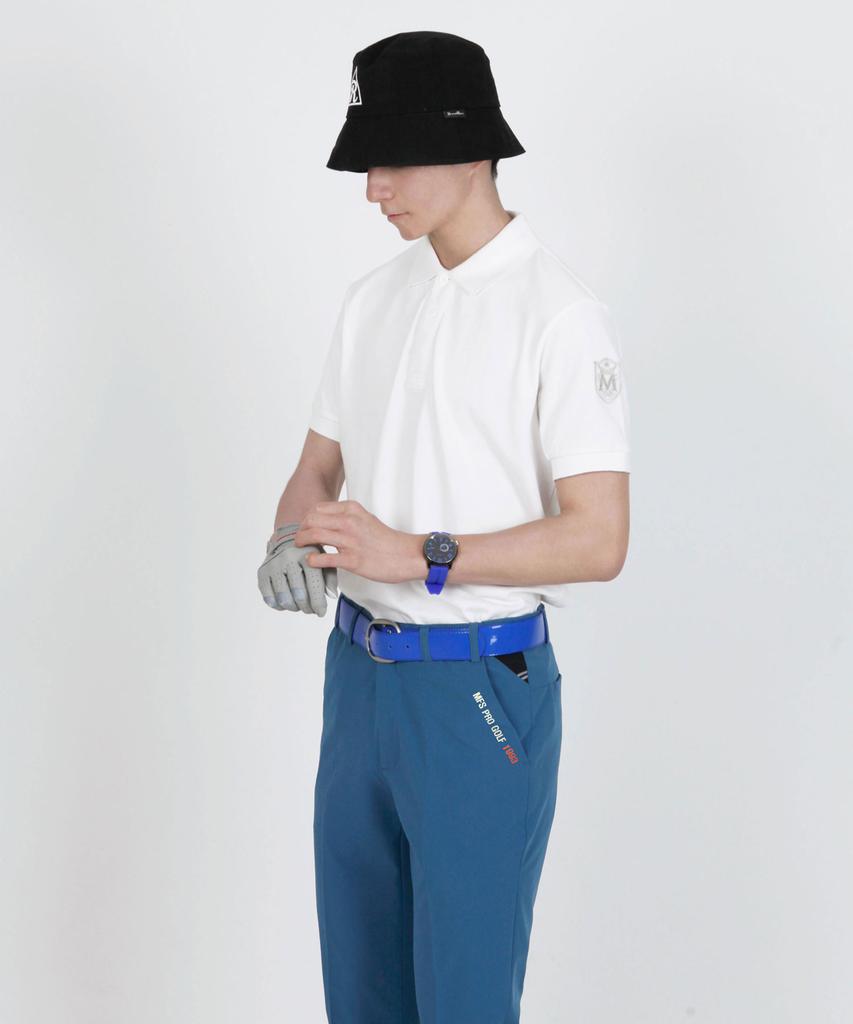 MFS GOLFWEAR 1993 Брюки с точечным узором двойного цвета, прилегающего кроя